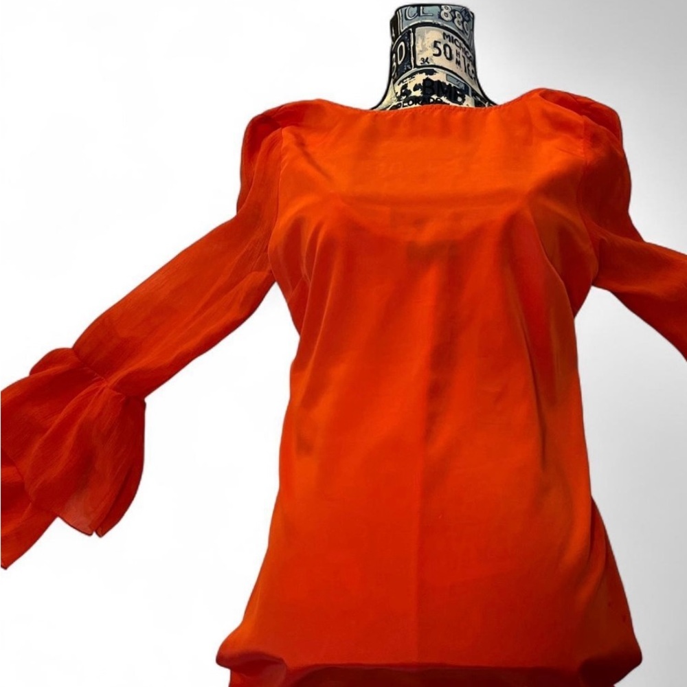 Vero Moda Vibrant Orange Long Sleeve Dress